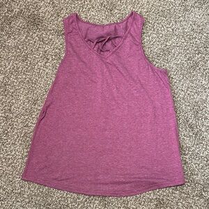 Heathered Maroon Sleeveless Top